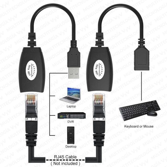 VC-EXTENSOR DE SEÑAL USB 2.0 CON CABLE DE RED ALCANCE 40 M DELTA