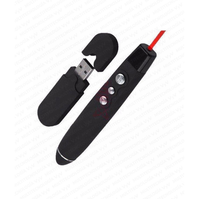 VC-PUNTERO LASER TIPO USB + CONTROL REMOTO DIAPOSITIVAS