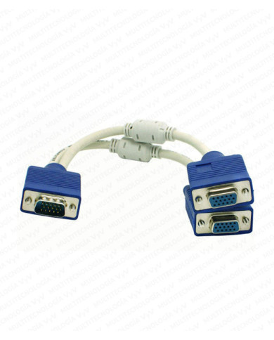 VC-CABLE SPLITER VGA DE 20CM COLOR BLANCO