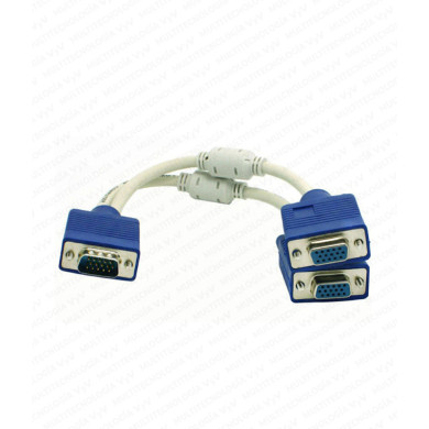 VC-CABLE SPLITER VGA DE 20CM COLOR BLANCO