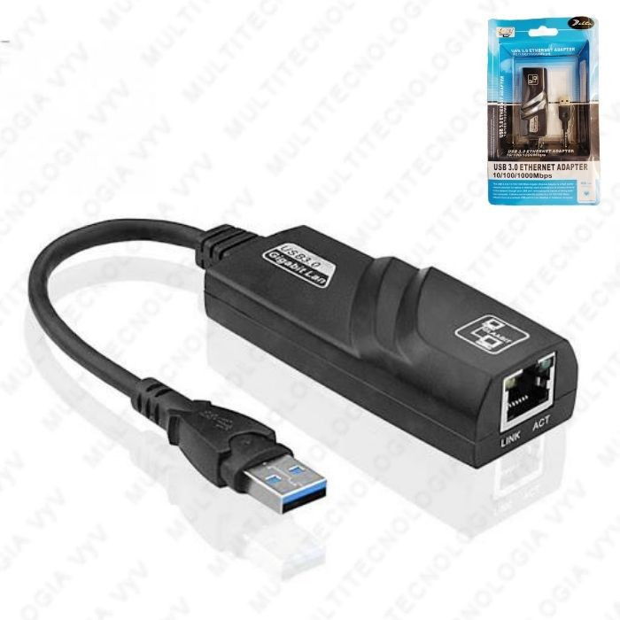 VC-ADAPTADOR USB 3.0 A RJ45 DELTA GIGABIT 10-100-1000 MOD. V1