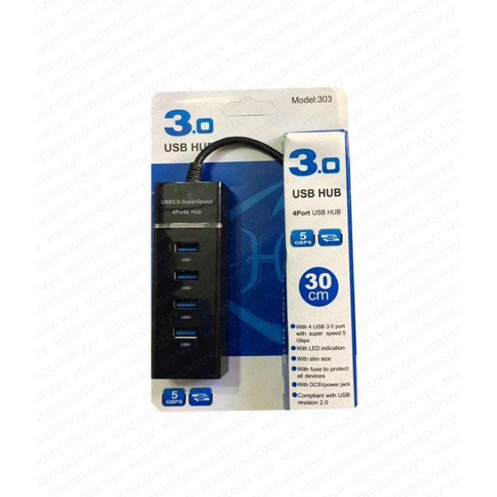 VC-HUB USB 3.0 4 PUERTOS MODELO 303