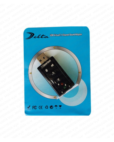 VC-TARJETA EXTERNA USB DE SONIDO 2 ENTRADAS 7.1 CANALES