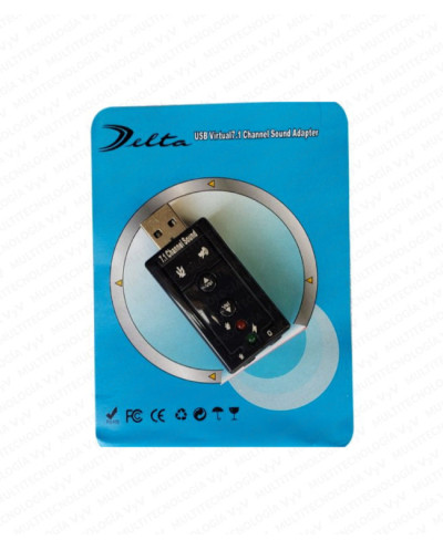 VC-TARJETA EXTERNA USB DE SONIDO 2 ENTRADAS 7.1 CANALES
