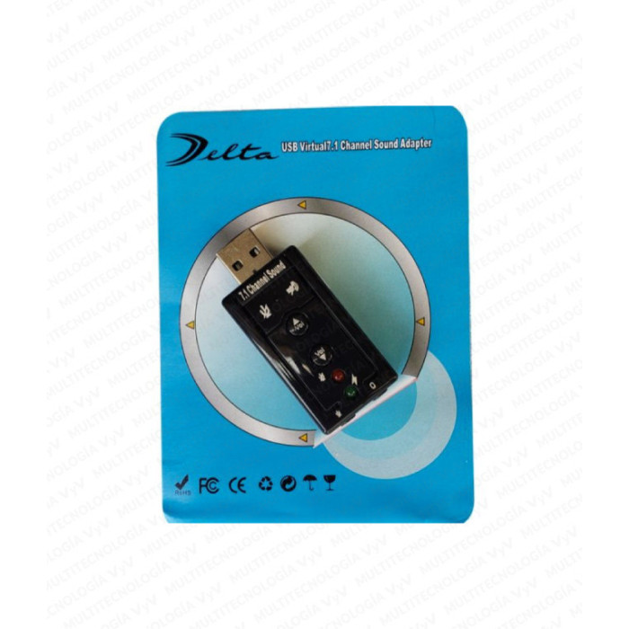 VC-TARJETA EXTERNA USB DE SONIDO 2 ENTRADAS 7.1 CANALES