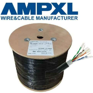 AM-AMPXL CABLE UTP EXTERIOR CAT6 BOBINA 50%CU 50%AL 305M DELTA 23 AWG NEGRO