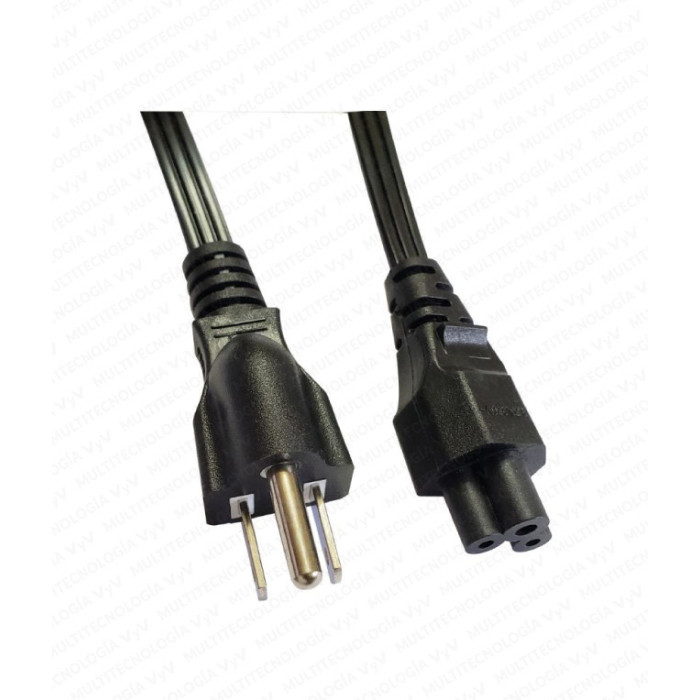 VC-CABLE DE PODER DE TREBOL PLANO DE 1.5 M TRES HILOS DELTA