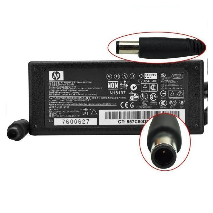 AU-CARGADOR PARA HP 18.5V 3.5A PLUG 7.4x5.0 AGUJA