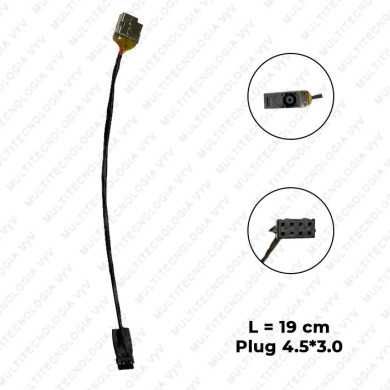 VC-PIN DE CARGA PARA HP 15-R036TX LONG. 17.5 CM  65W/90W PLUG 4.5 X 3.0