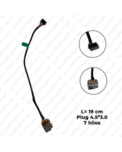 VC-PIN DE CARGA PARA HP 15-R036TX LONG. 17.5 CM  65W/90W PLUG 4.5 X 3.0