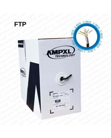 AM-AMPXL CABLE FTP EXTERIOR BLINDADO CAT6 CCA 305M 23 AWG-NEGRO
