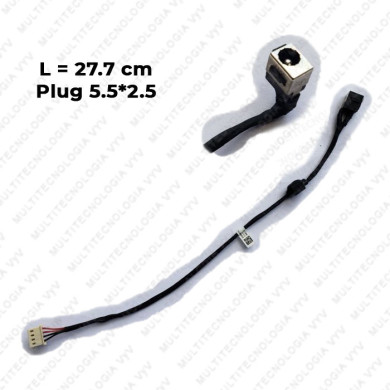 VC-PIN DE CARGA PARA TO SATELLITE L645 P/N DD0TE2AD000 L-27cm PLUG 5.5x2.5