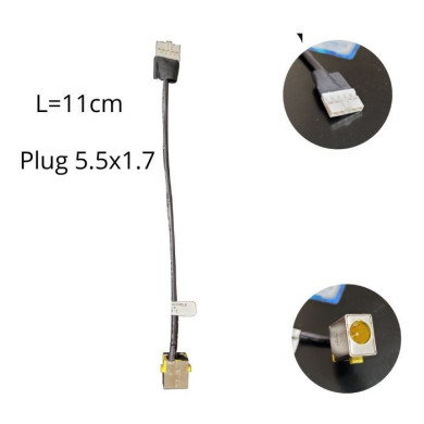 VC-PIN DE CARGA PARA AC ASPIRE V5-571 VA41 P/N 504TU04.032 L-11.5 cm PLUG 5.5x1.7