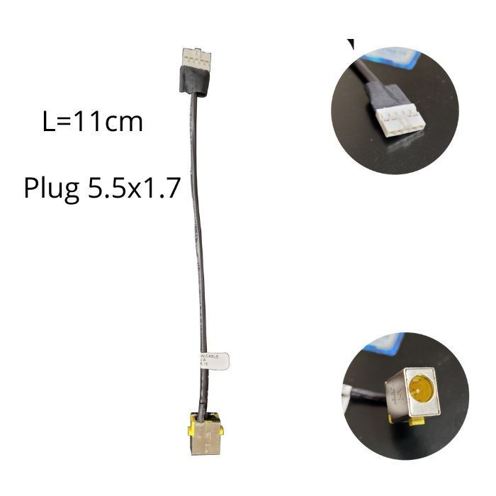 VC-PIN DE CARGA PARA AC ASPIRE V5-571 VA41 P/N 504TU04.032 L-11.5 cm PLUG 5.5x1.7