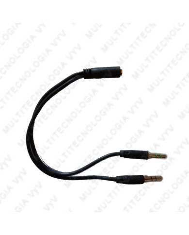 VC-CABLE DE AUDIO 3.5MM 1 HEMBRA 2 MACHO MIC+SPEAKER