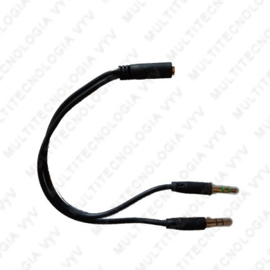 VC-CABLE DE AUDIO 3.5MM 1 HEMBRA 2 MACHO MIC+SPEAKER