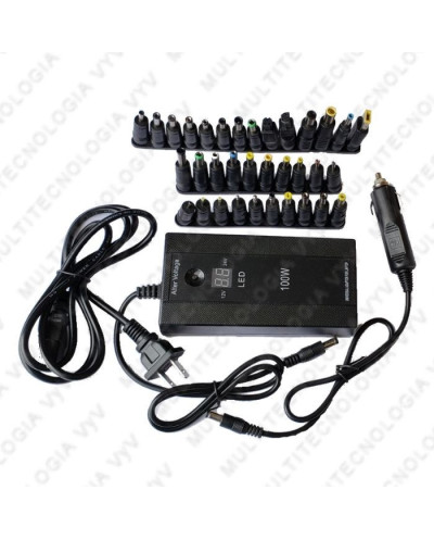 AU-CARGADOR UNIVERSAL 100W 34 PLUG - USB 5V LED