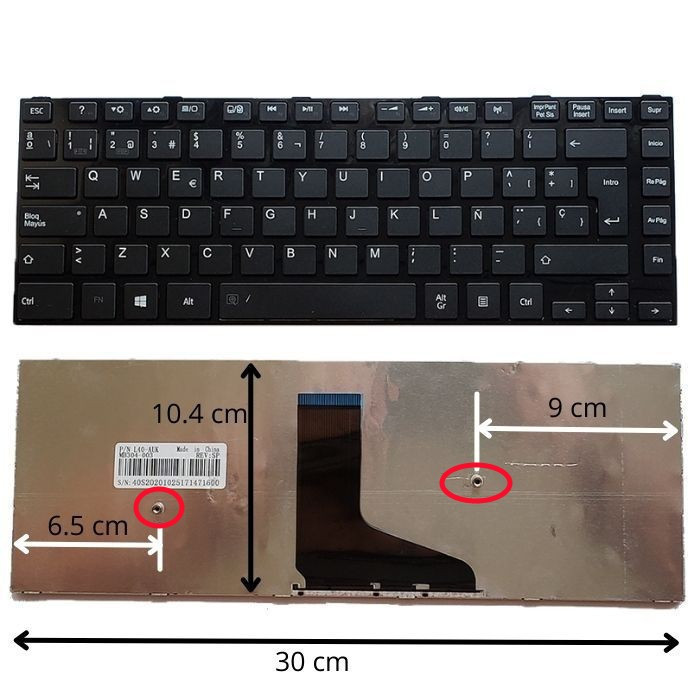 VC-TECLADO PARA TOSHIBA 14 C45 / C40 / L40