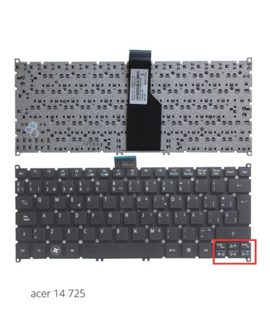 VC-TECLADO PARA ACER 14 725 756 V5-121 V5-171 S3 S5