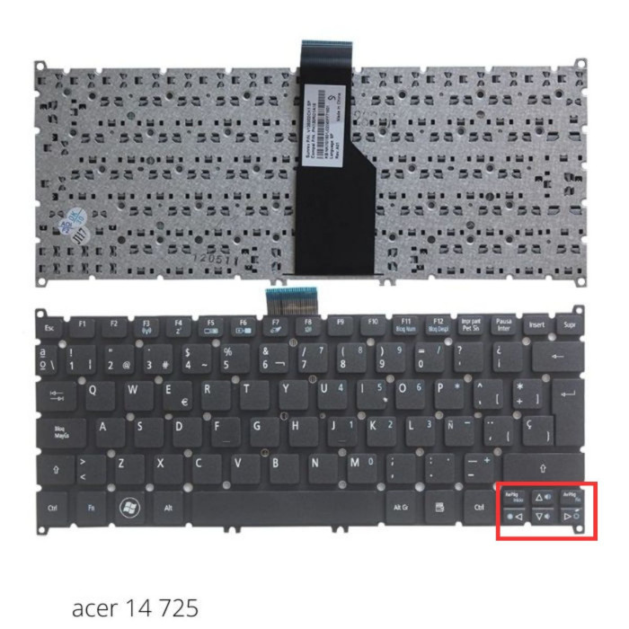 VC-TECLADO PARA ACER 14 725 756 V5-121 V5-171 S3 S5