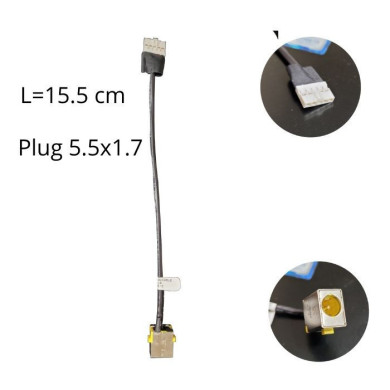 VC-PIN DE CARGA PARA AC ASPIRE P/N 504TU12.041 L-15.5 cm PLUG 5.5x1.7