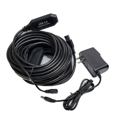 VC-EXTENSION USB 3.0 HEMBRA MACHO AMPLIFICADA +ADAPTADOR 5V 2A