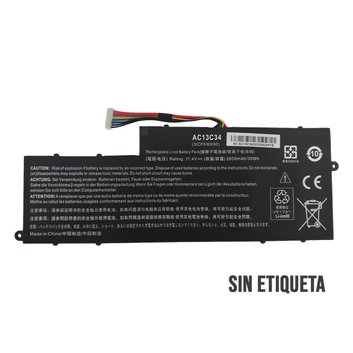 VC-BATERIA PARA ACER AC13C34 11.4V 2600mAh