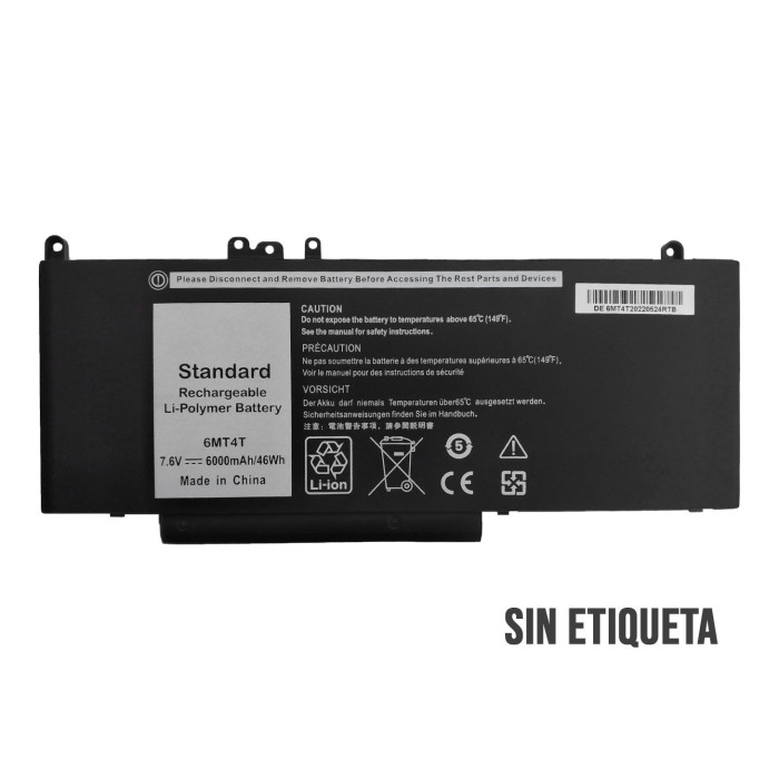 VC-BATERIA PARA DELL 6MT4T 7.6V 6000mAh 46Wh
