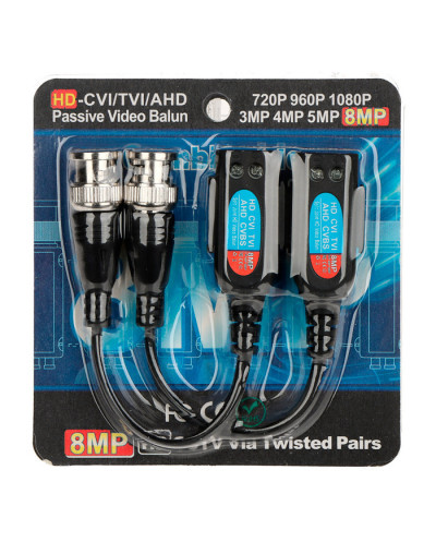 VC-BALUN VIDEO PASIVO 8MP AZUL