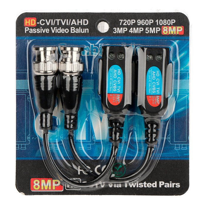 VC-BALUN VIDEO PASIVO 8MP AZUL