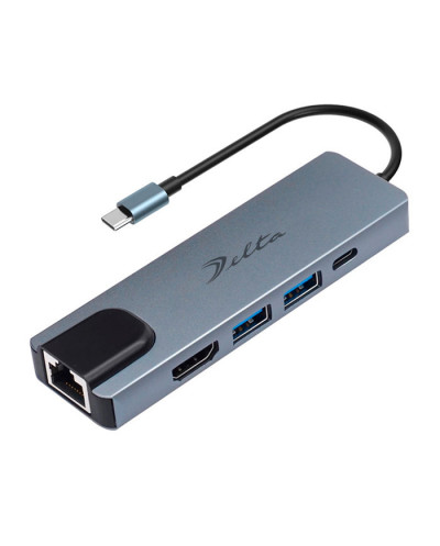 VC-HUB USB 3.1 TIPO C MOD. BYL-2001 4 PUERTOS (HDMI+VGA+USB3.0+PD)