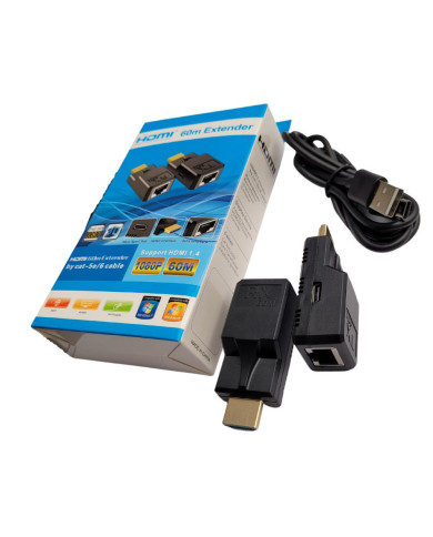 VC-EXTENSOR DE SEÑAL HDMI DE 60 M TIPO FLASH MACHO MACHO