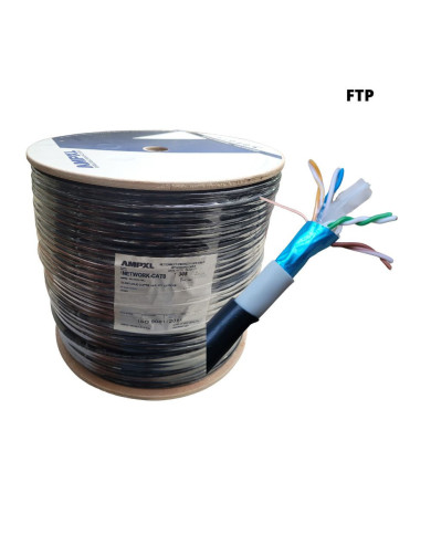 AM-AMPXL CABLE FTP EXTERIOR BOBINA CAT6 CCA 305m 23 AWG NEGRO