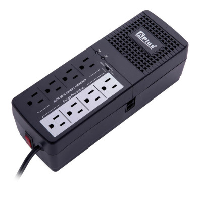 AP-REGULADOR DE VOLTAJE 8 TOMAS 1000VA 500W + 2 PTO RJ11