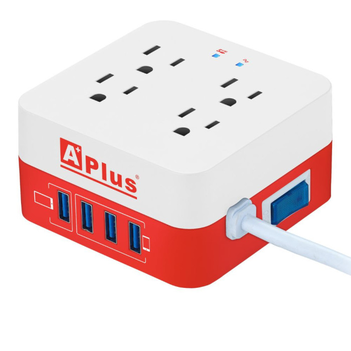 AP-REGLETA 4 PUERTOS 10A + 4 PUERTOS USB 2.4A