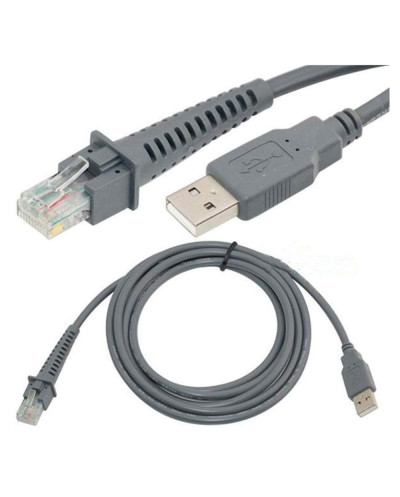 VC-CABLE USB PARA LECTOR DE ESCANER DE CODIGO DE BARRAS L-2m
