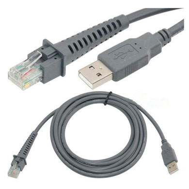 VC-CABLE USB PARA LECTOR DE ESCANER DE CODIGO DE BARRAS L-2m