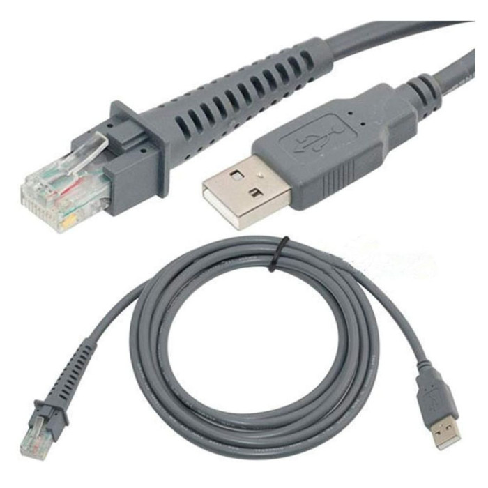 VC-CABLE USB PARA LECTOR DE ESCANER DE CODIGO DE BARRAS L-2m