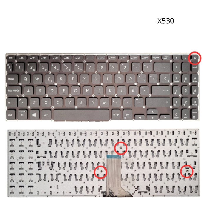 VC-TECLADO PARA ASUS S15 X530 K530 S530F S530UA X530FA X530UN