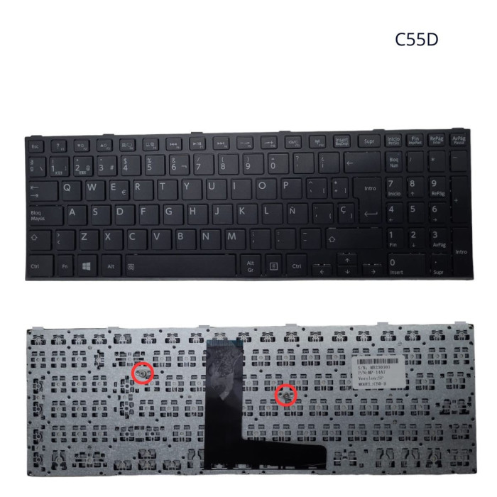 VC-TECLADO PARA TOSHIBA 15 C50B C55D
