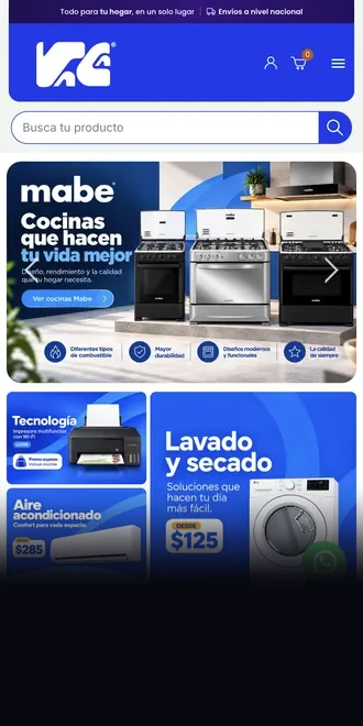 Tienda ecommerce desarrollada por Velox en celular